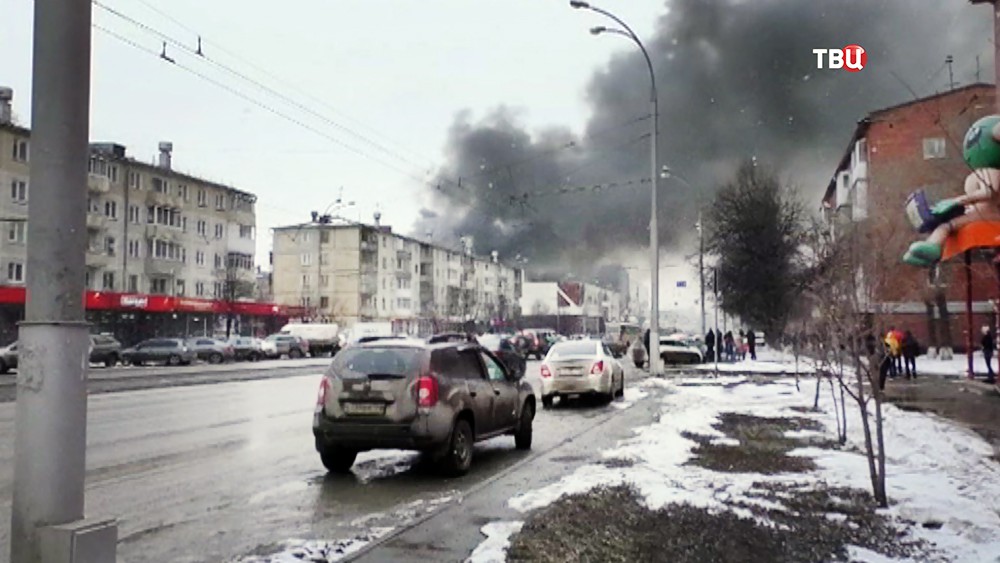 Пожар в торговом центре в Кемерове