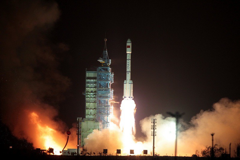 Запуск первой китайской космической лаборатории "Тяньгун-1"
