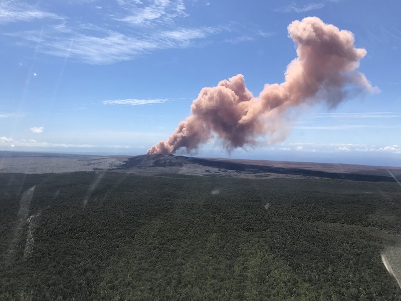 Извержение вулкана Килау-Эа на Гавайях 