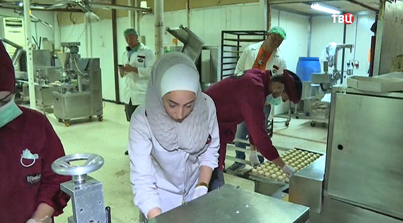 Фабрика по производству восточных сладостей в Дамаске