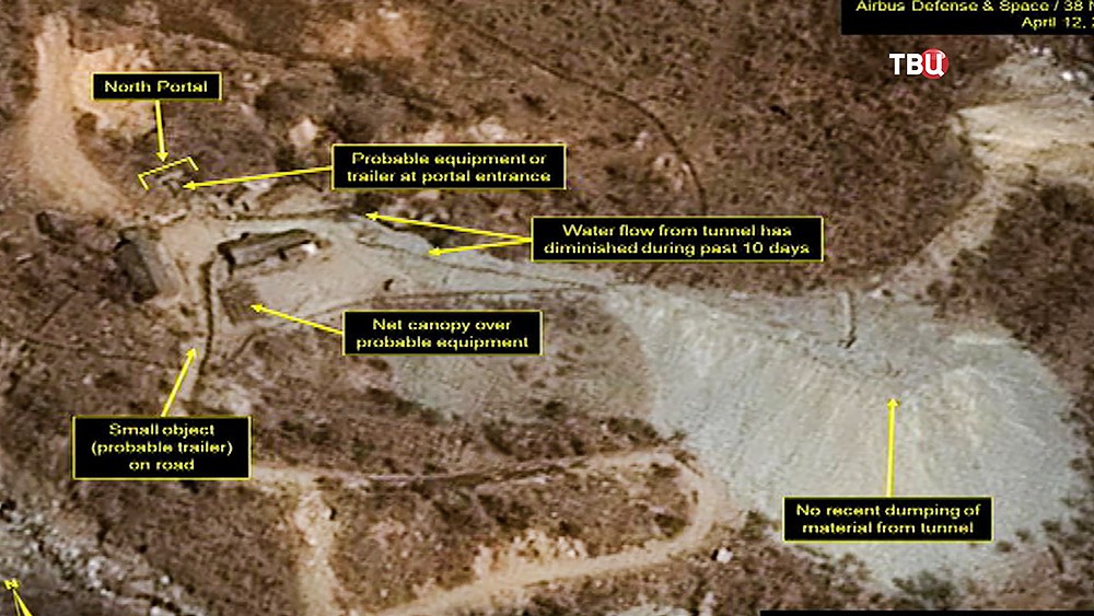 Снимок ядерного полигона Пунгери в КНДР