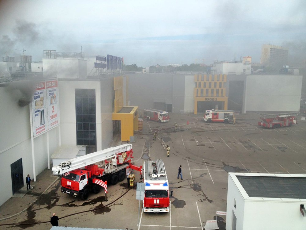 Пожар в торговом центре