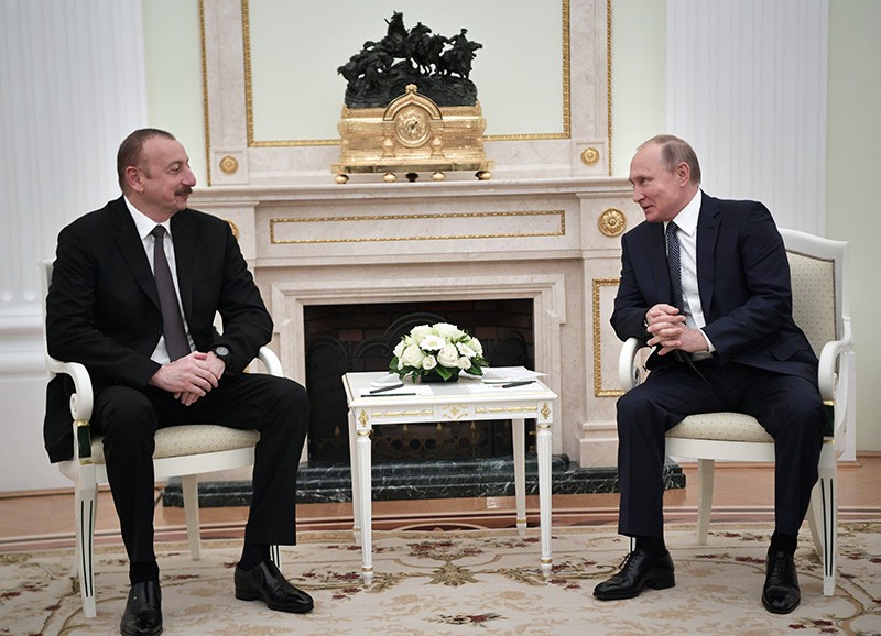 Президент России Владимир Путин и президент Азербайджана Ильхам Алиев 