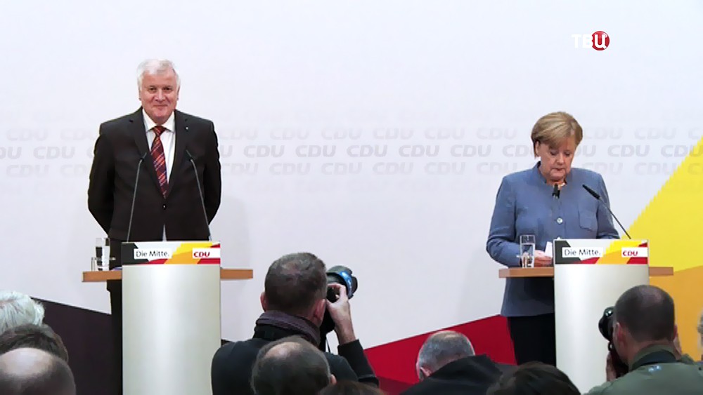 Хорст Зеехофер и Ангела Меркель