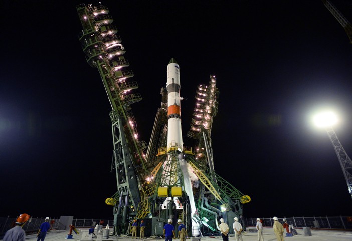 Ракета-носитель "Союз-2.1А" с транспортным грузовым кораблем "Прогресс МС-09"