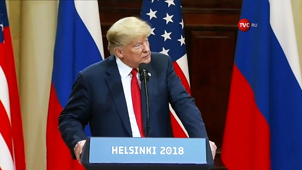 Дональд Трамп на саммите Россия - США