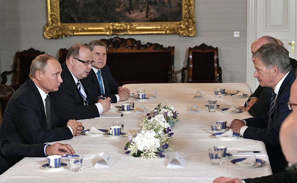 Президент России Владимир Путин и президент Финляндии Саули Ниинистё