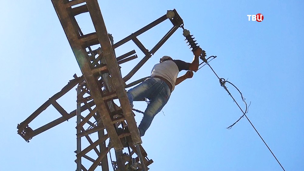 Восстановление электроснабжения в Сирии
