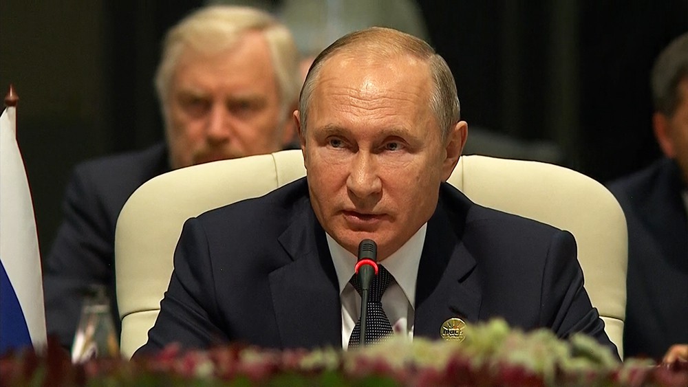Президент России Владимир Путин на саммите БРИКС в ЮАР