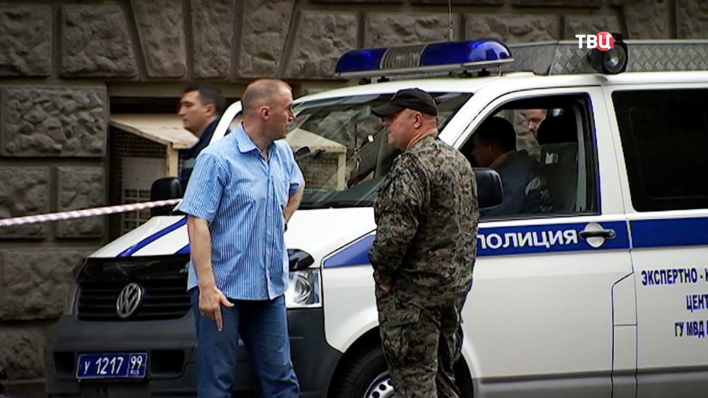 Полиция на месте происшествия в Москве