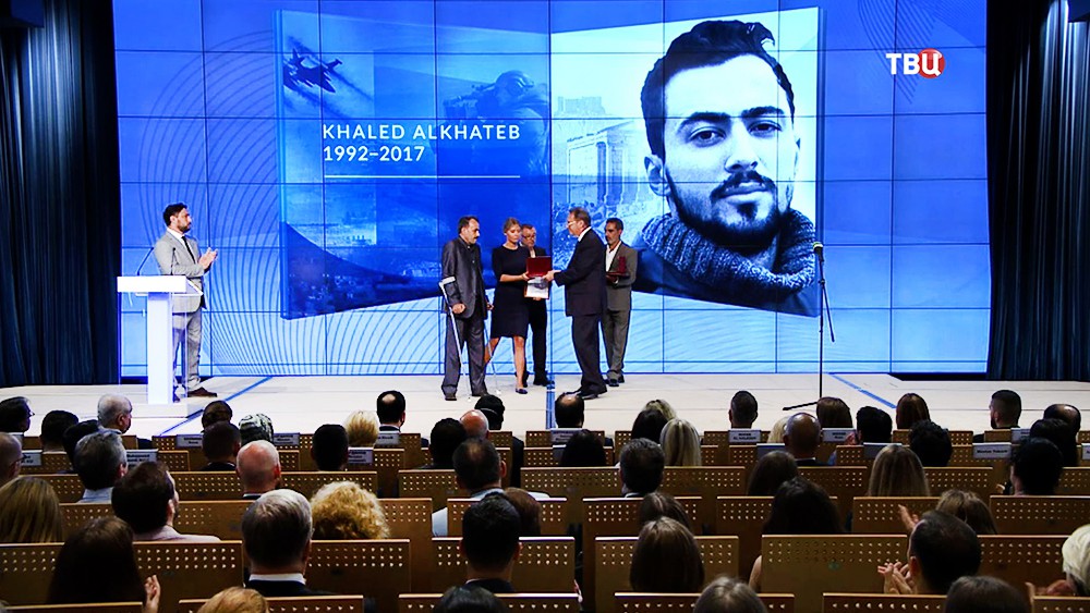Церемония награждения лауреатов премии имени Халеда аль-Хатыба телеканала RT