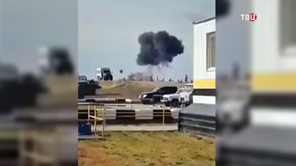 Последствия крушения вертолёта Ми-8 в Красноярском крае