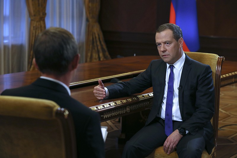 Дмитрий Медведев во время интервью газете "Коммерсантъ"