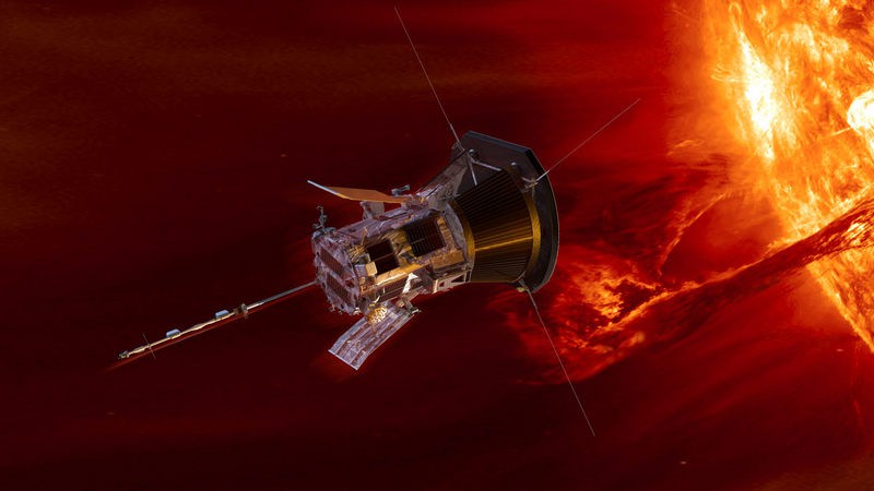 Зонд "Паркер" вблизи Солнца (визуализация)
