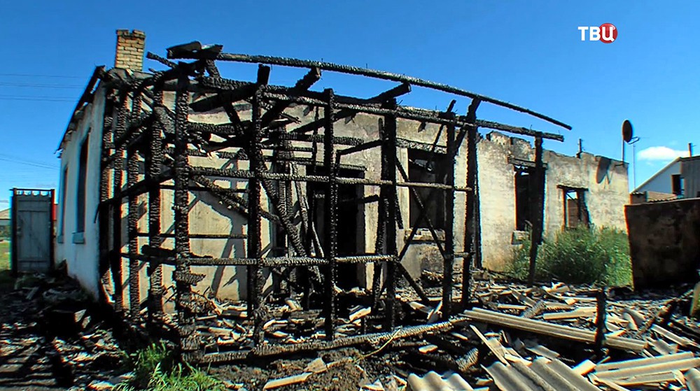 Последствия пожара в Омске