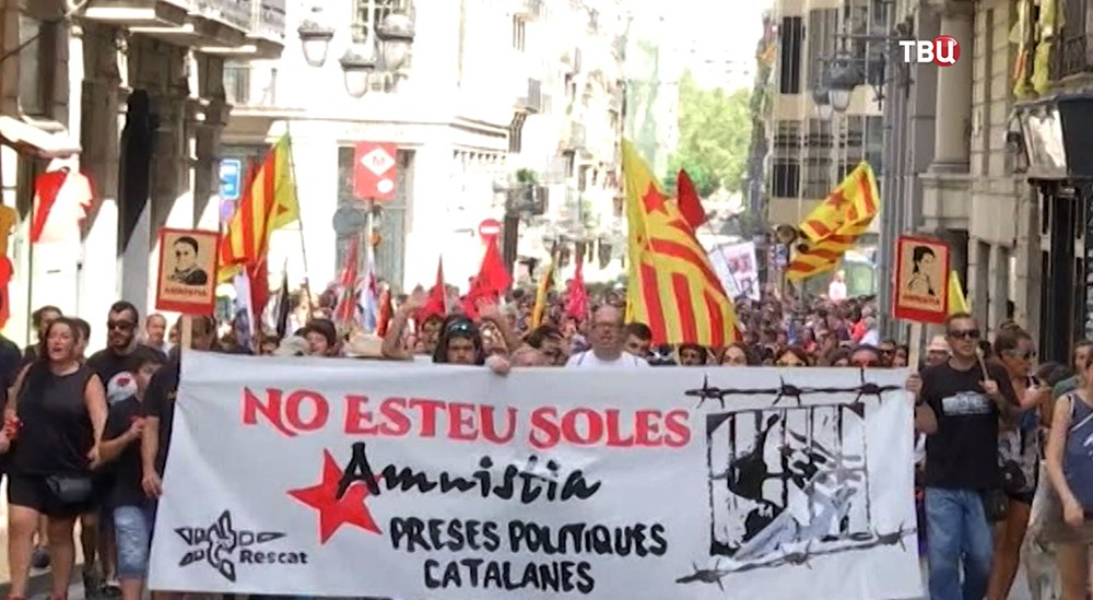 Митинг в Барселоне