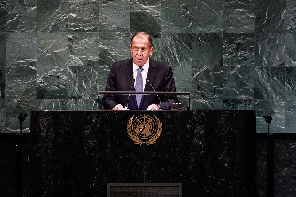 Глава МИД России Сергей Лавров на Генассамблее ООН