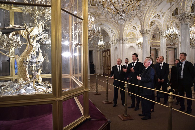 Президент России Владимир Путин и канцлер Австрии Себастиан Курц