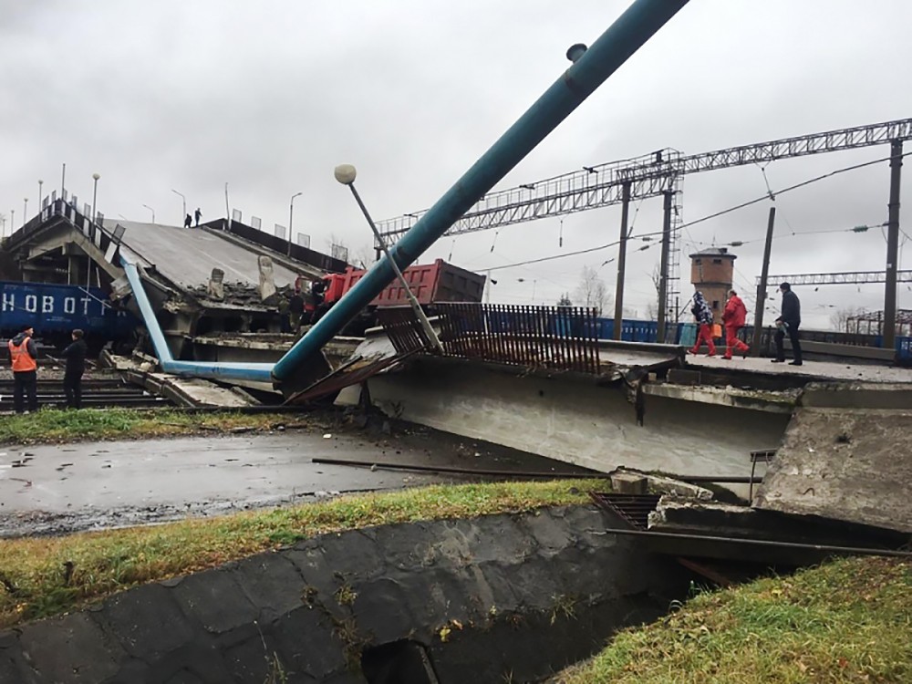 Обрушение моста в Амурской области