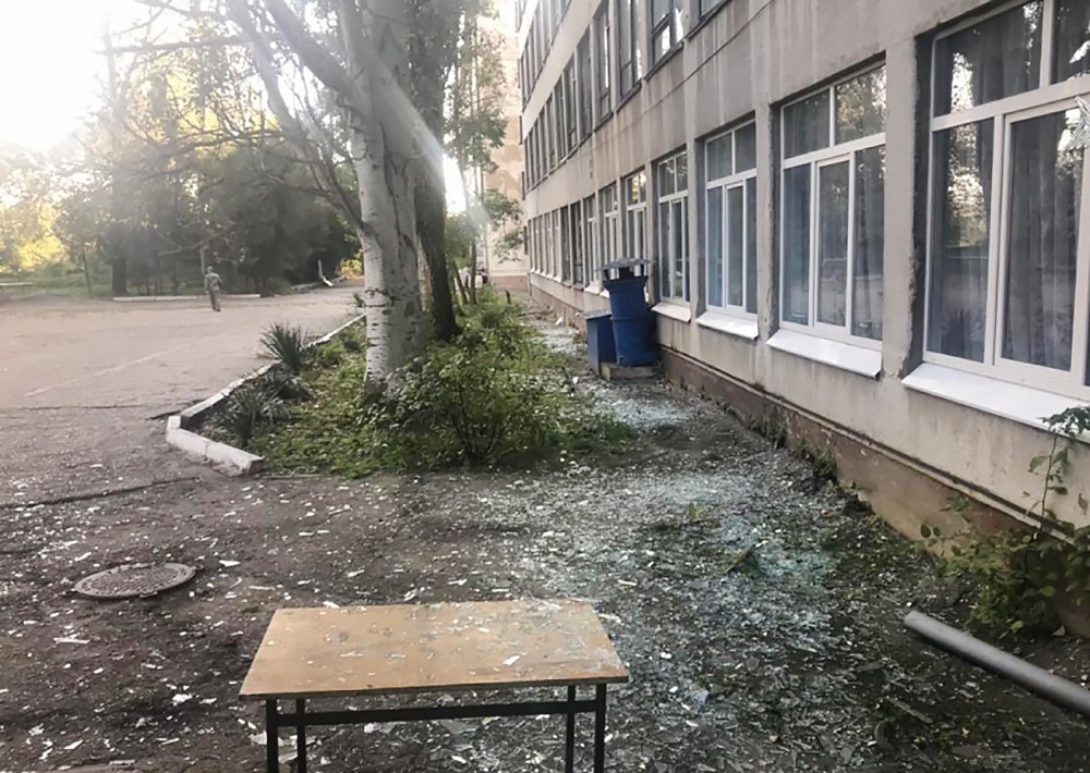 Место взрыва в колледже в Керчи  