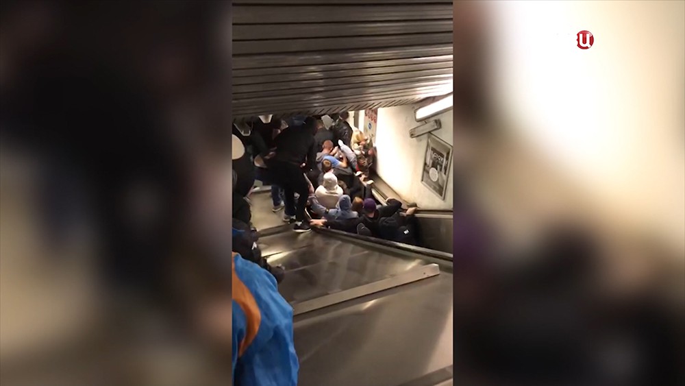 Авария на эскалаторе в римском метро  