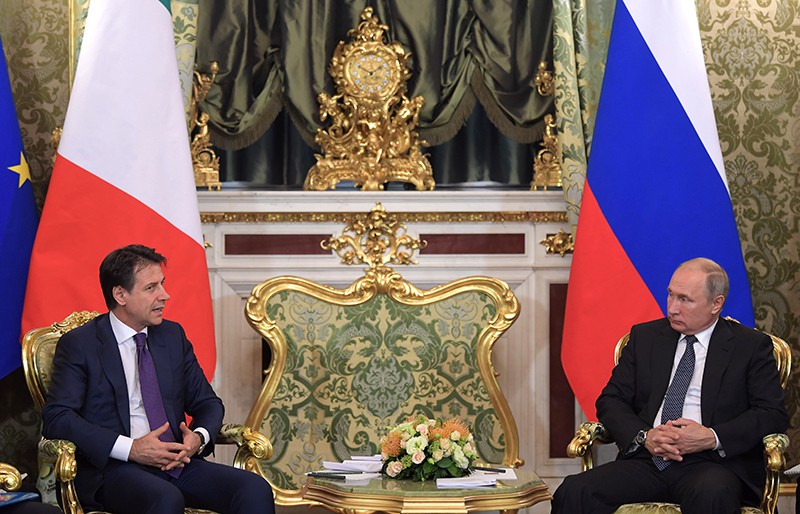 Владимир Путин и премьер-министр Италии Джузеппе Конте