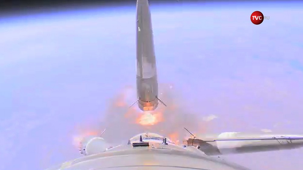 Аварийная ситуация во время запуска hакета-носителя "Союз-ФГ"