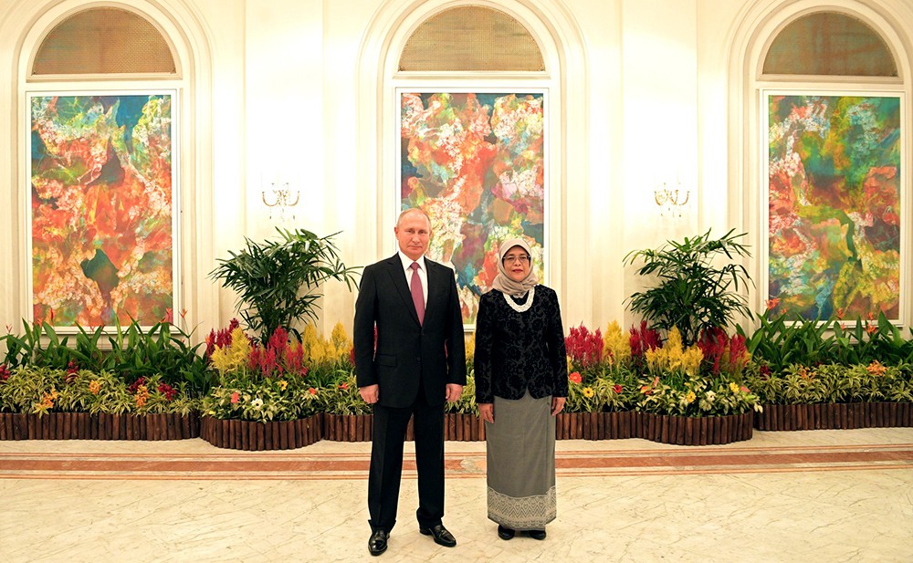 Владимир Путин и президент Сингапура Халима Якоб
