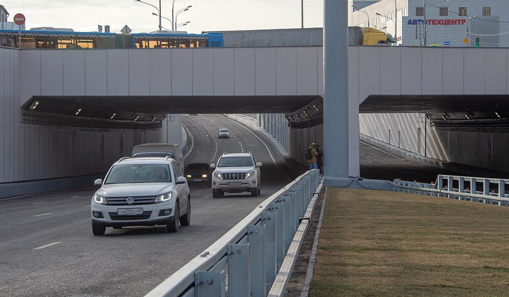 Новая эстакада прямого хода на Варшавском шоссе