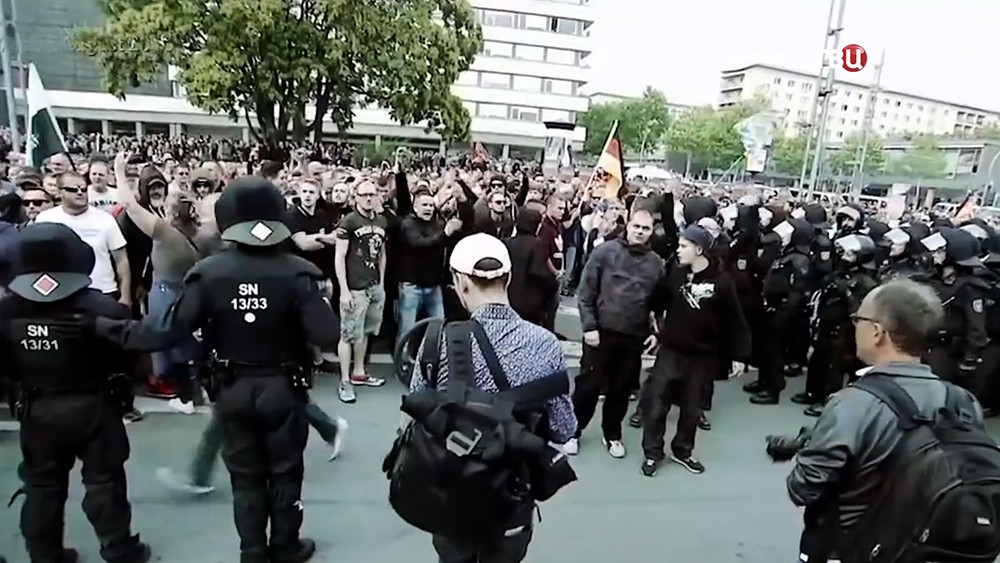 Митинг в Хемнице, Германия