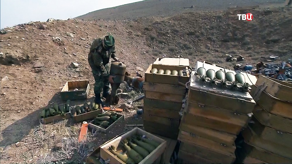 Уничтожение боеприпасов на полигоне под Дамаском, Сирия