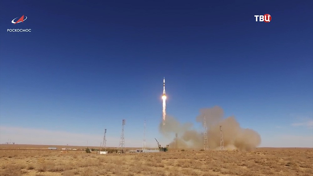 Запуск ракеты "Союз-ФГ"