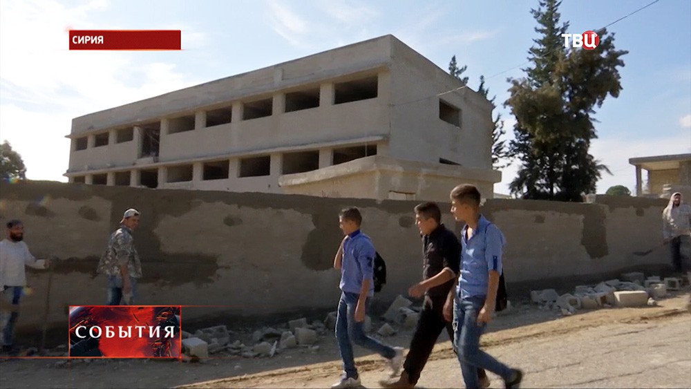 Строительство новой школы в Латакии, Сирия