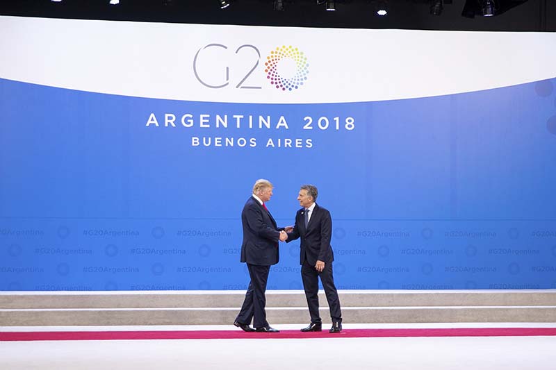 Президент Аргентины Маурисио Макри и президент США Дональд Трамп 