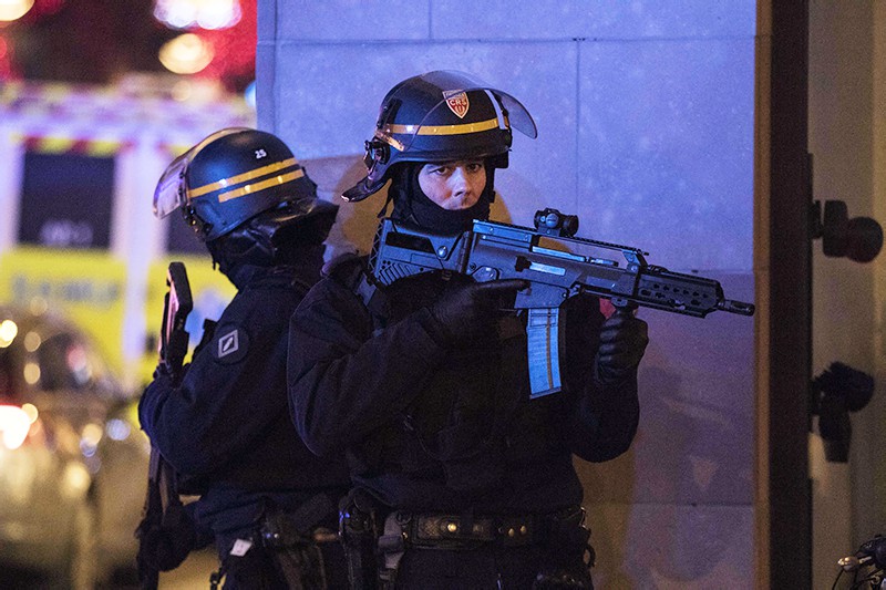 Полиция Страсбурга на месте теракта
