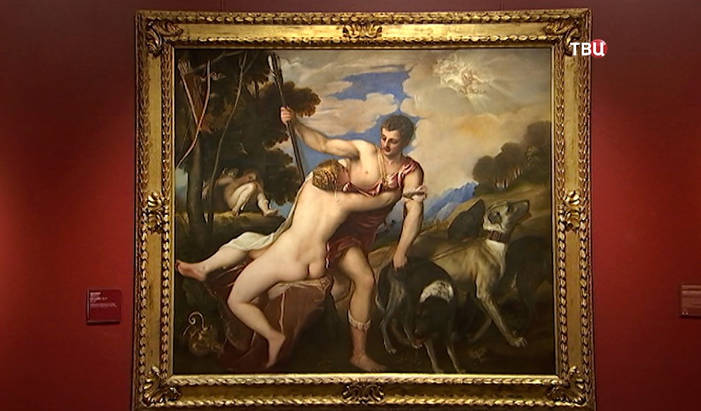 Полотно Тициана "Венера и Адонис" в Пушкинском музее