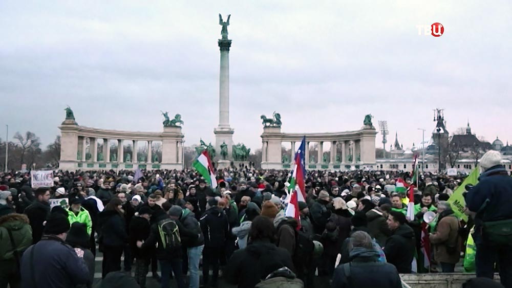 Митинг в Венгрии