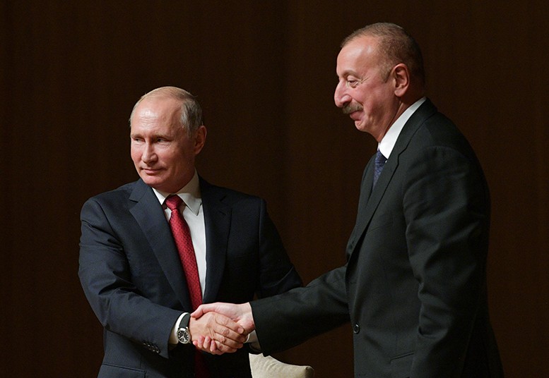 Президент России Владимир Путин и президент Азербайджана Ильхам Алиев