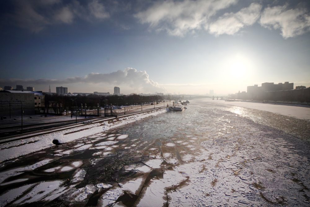 Морозная погода в Москве