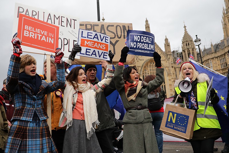 Участники акции против Brexit в Лондоне