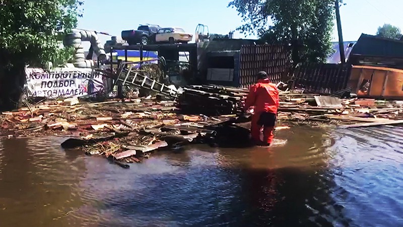 Устранение последствий подтопления в городе Тулун