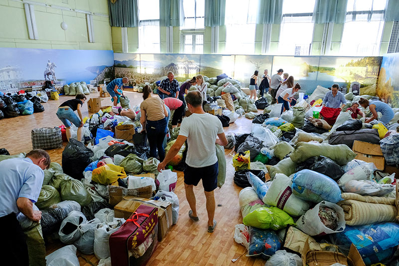 Гуманитарная помощь для пострадавших в результате паводка в Иркутской области