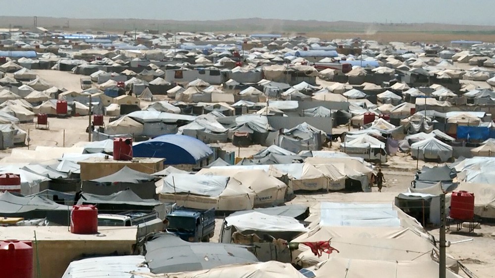 Палаточный лагерь беженцев в Сирии