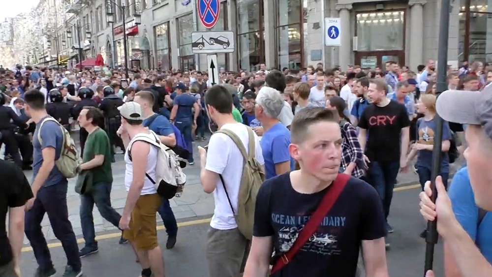 Несогласованный митинг в Москве