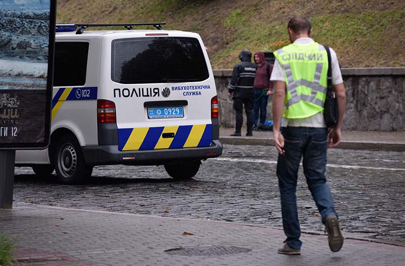 Полиция Киева на месте происшествия 