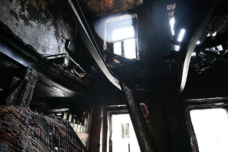 Последствия пожара в жилом доме