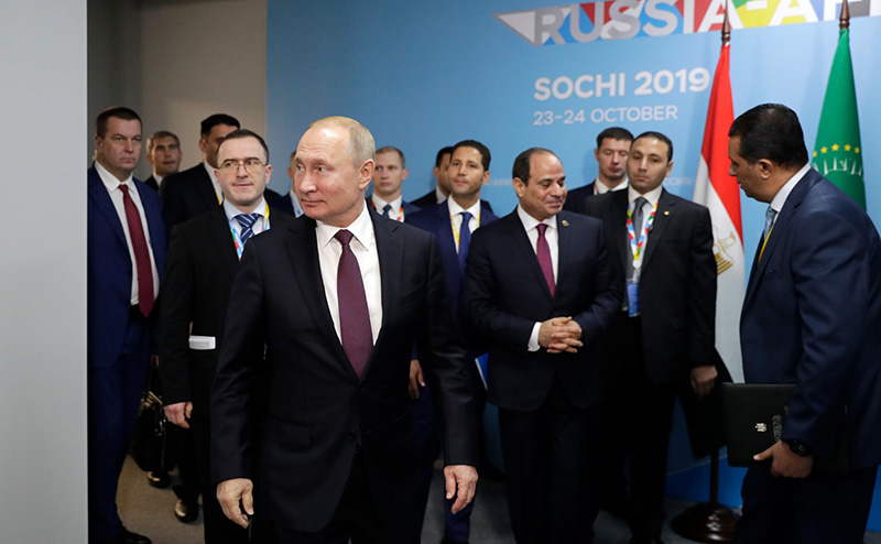 Рабочая поездка Владимира Путина в Сочи. Cаммит "Россия - Африка"