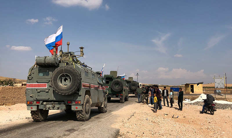 Бронеавтомобили военной полиции России в Сирии 