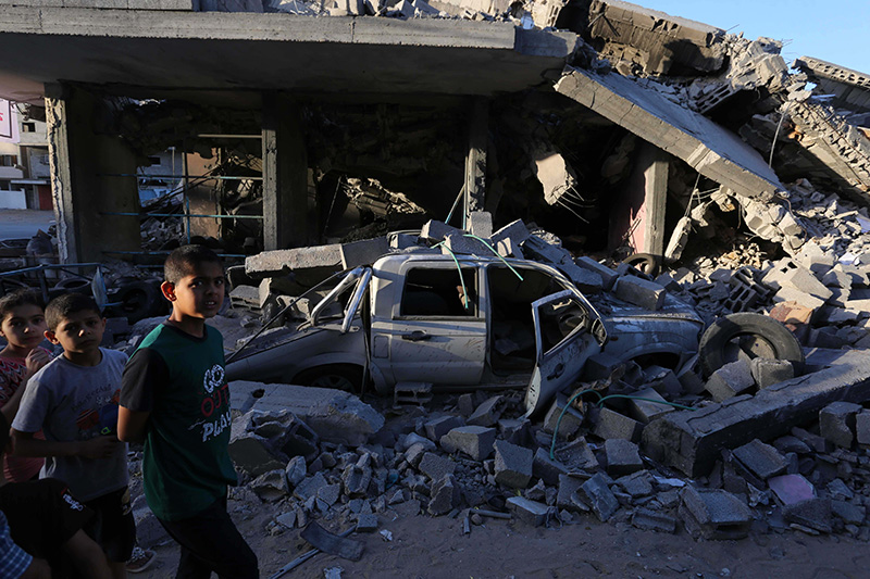 Последствия авиаудара Израиля по Сектору Газа 