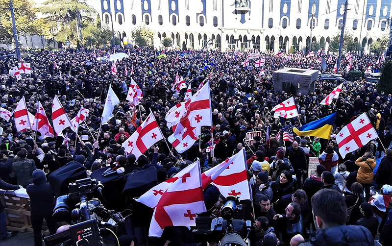 Акциия протеста в Тбилиси